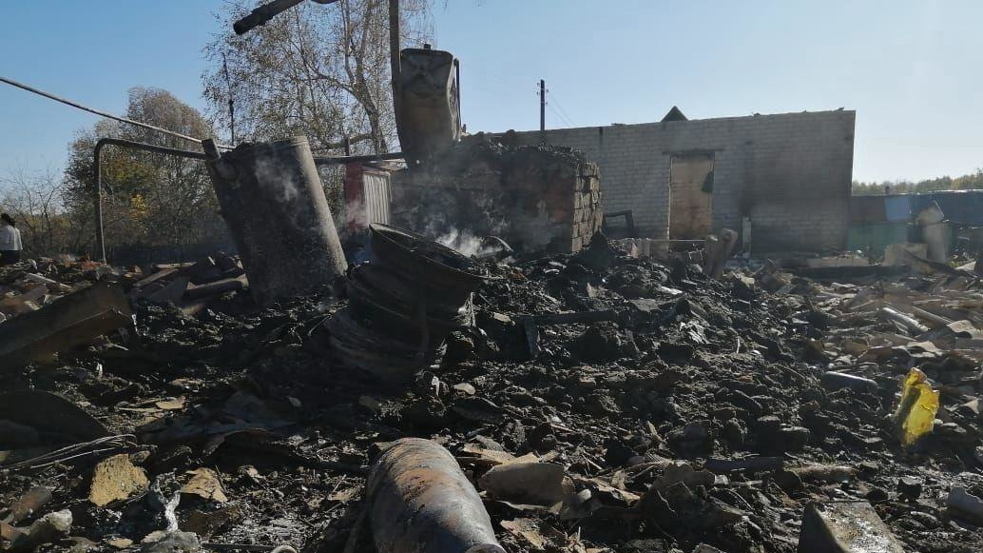 Пожар на складе боеприпасов в Рязанской области
