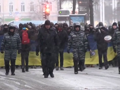 Киевские националисты собираются на митинг в честь годовщины УПА