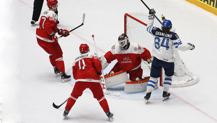 Финны сенсационно проиграли датчанам на чемпионате мира по хоккею