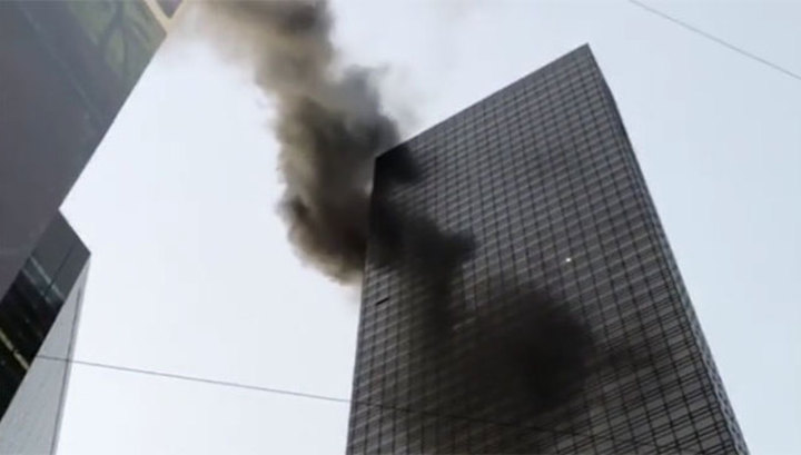 В Trump Tower в Нью-Йорке произошел пожар. Видео