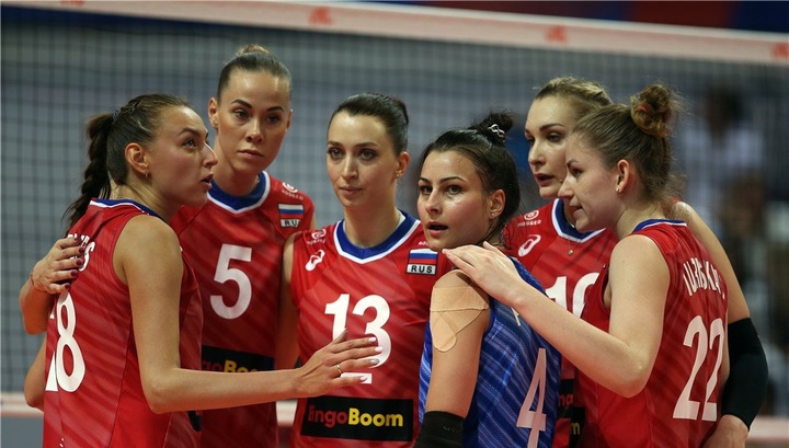 Волейболистки сборной России потерпели четвертое поражение кряду в матче Лиги наций