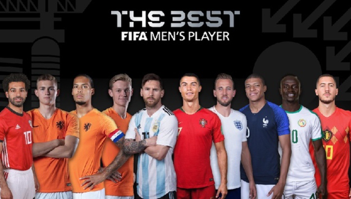Роналду, Месси и Азар претендуют на звание лучшего игрока года по версии ФИФА
