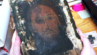Икона «Спас Нерукотворный» из Кафедрального собора, возвращенная в Тверь из Германии. Фото Леонида Варебруса