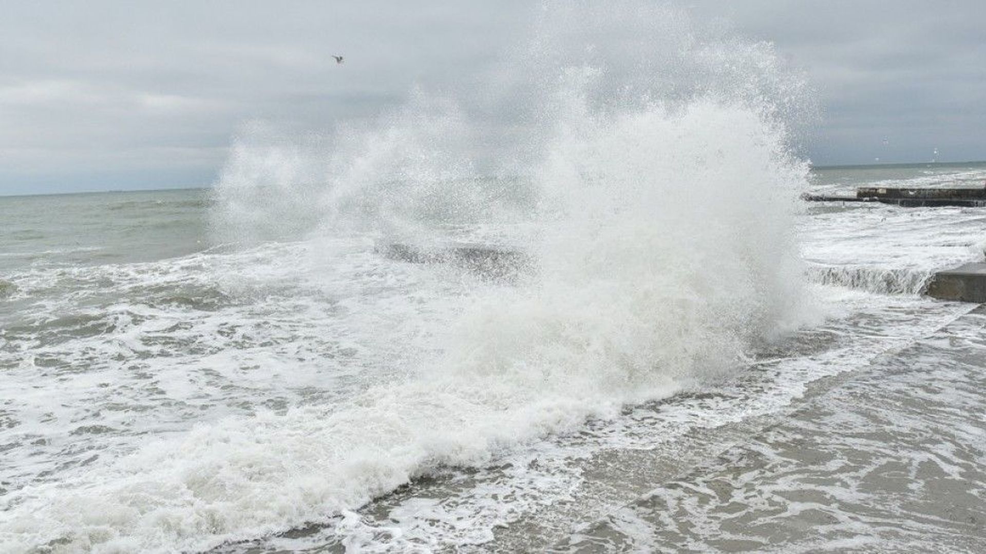 Черное море, шторм,пляж