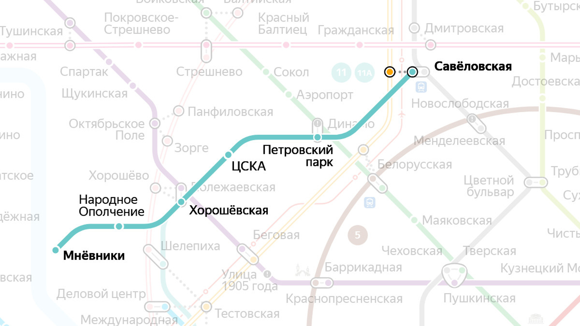 карта москвы савеловская