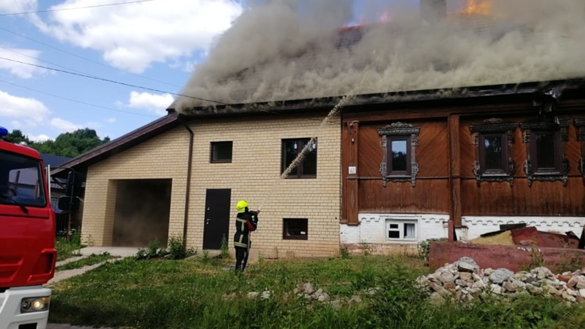 Пожар в частном доме