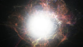Художественное изображение вспышки сверхновой.