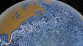 Визуализация картины морских течений на Земле.