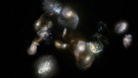 Астрономы разглядели древнейшие столкновения галактик-гигантов