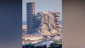 Четыре небоскреба в Абу-Даби снесли за 10 секунд