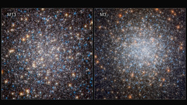 Шаровые звёздные скопления М3 и М13 во многом похожи, однако звёзды в них стареют по-разному.