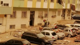 Появилось видео с места взрыва в жилом доме под Лиссабоном