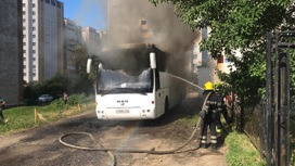 В сгоревшем во Владимире автобусе никто не пострадал