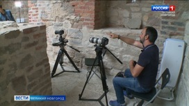 На Рюриковом городище в церкви Благовещения  идёт работа над  документальным фильмом "Лики древнего Новгорода"