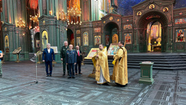 Сербские ветераны передали икону Главному храму ВС РФ