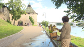 Псковские художники вышли на пленэр в рамках проекта «Петровские бастионы на реке Великой»