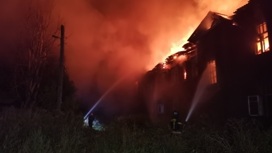 В Вязниках произошел крупный пожар в нежилом доме