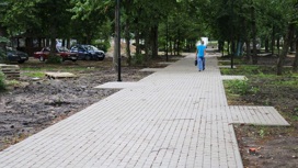 В Брянске продолжается реконструкция парка "Юность"