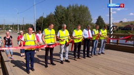 В Онежском районе сегодня торжественно открыли новый мост через реку Кянду
