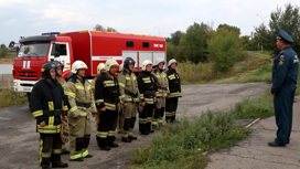 В Волгограде потушили условный ландшафтный пожар
