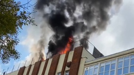 Пожар вспыхнул в ресторане на юге Москвы