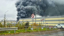 Мощный пожар вспыхнул на складе под Ногинском