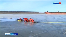 Не выходите на лед! В Хабаровске прошли учения спасателей чрезвычайных служб