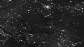NASA снимок со спутника Украины без электричества