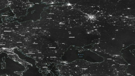 Спутниковый снимок Украины без света