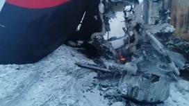 Рухнувший на землю на Колыме Ми-8 сняли на видео