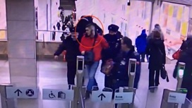 Нападение на охранника в московском метро попало на видео