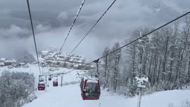 Снежные вершины Кавказа после циклона угрожают лавинами