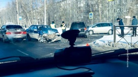 Сегодня в Архангельске произошло ДТП с участием 4-х автомобилей