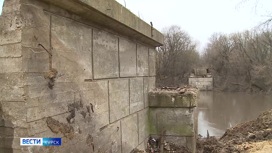 В Курске в реке Тускарь замечены пропитанные креозотом шпалы с демонтированного Красного моста