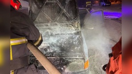 Ночью в Мурманске во дворе на Кольском проспекте сгорела иномарка