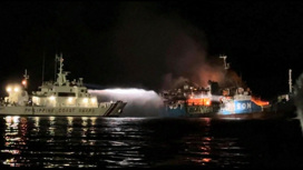 У берегов Филиппин ночью загорелся пассажирский корабль