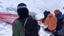 Видео спасения сноубордиста в горах Сочи показали очевидцы