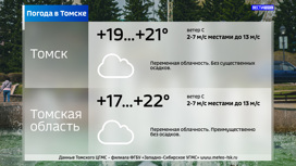 Северный ветер и +21 градус: погода в Томске во вторник