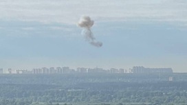 Появились кадры работы ПВО по атаковавшим Москву дронам