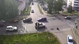 В Петрозаводске в дорожной аварии пострадал велосипедист
