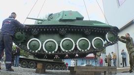 В Музей "Битва за Ленинград" из Мелитополя прибыл танк Т-70