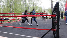 Вандалы вновь повредили уличную площадку для бокса на острове Юность в Иркутске