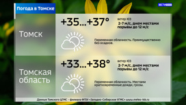 Жара до 37 градусов сохранится в Томске во вторник
