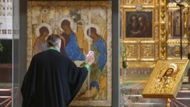 Любимова: процесс реставрации иконы "Троица" может занять до года