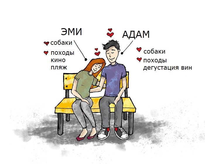 Союз Адама и Эми держится на совпадении в двух интересах.