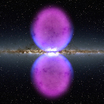 Таинственные структуры соединяют центр Галактики с пузырями Ферми (на рисунке).