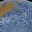 Визуализация картины морских течений на Земле.