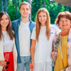 Наталья Подольская с сестрой, братом и мамой // Фото: Telegram