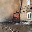 Мощный пожар произошел на складе пиломатериалов в Биробиджане