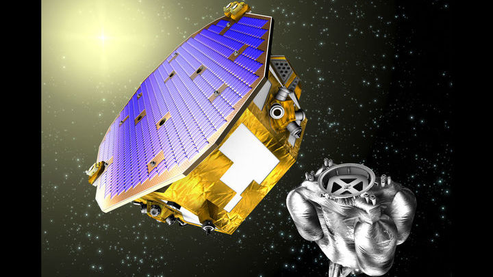 Изображение космического зонда LISA Pathfinder, предназначенного для испытания технологии будущих космических детекторов гравитационных волн